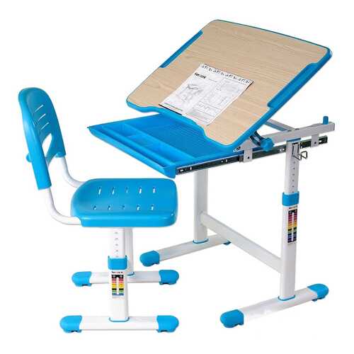 Парта со стулом Fun Desk PICCOLINO Blue (голубой) в Аскона