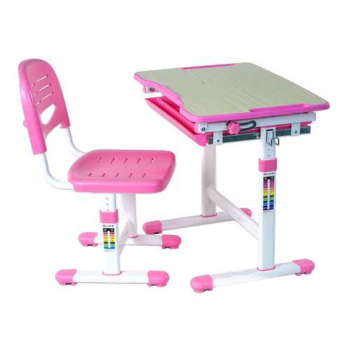 Парта со стулом Fun Desk PICCOLINO Pink (розовый) в Аскона