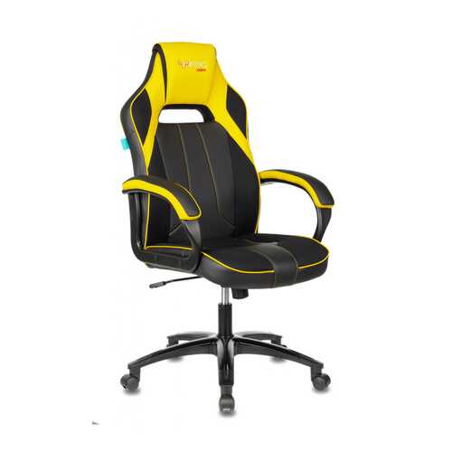 Кресло игровое Бюрократ VIKING 2 AERO YELLOW черный/желтый искусст.кожа/ткань в Аскона