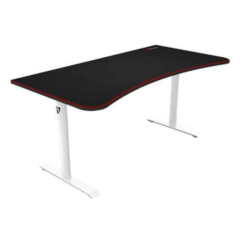 Компьютерный стол Arozzi Arena Gaming Desk/Черный МДФ/Белый металл в Аскона