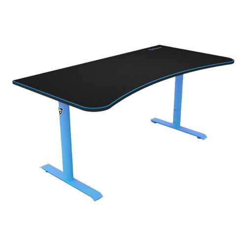 Компьютерный стол Arozzi Arena Gaming Desk/Черный МДФ/Голубой металл в Аскона