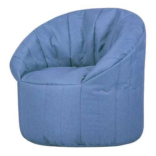 Кресло бескаркасное Папа Пуф Club Chair Blue, размер XL, рогожка, синий в Аскона