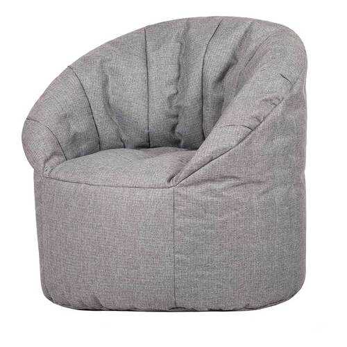 Кресло бескаркасное Папа Пуф Club Chair Grey, размер XL, рогожка, серый в Аскона