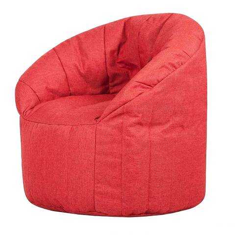 Кресло бескаркасное Папа Пуф Club Chair Red, размер XL, рогожка, красный в Аскона