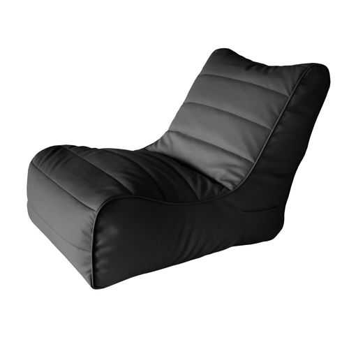 Кресло бескаркасное Папа Пуф Soft Lounger Black, размер XL, экокожа, черный в Аскона